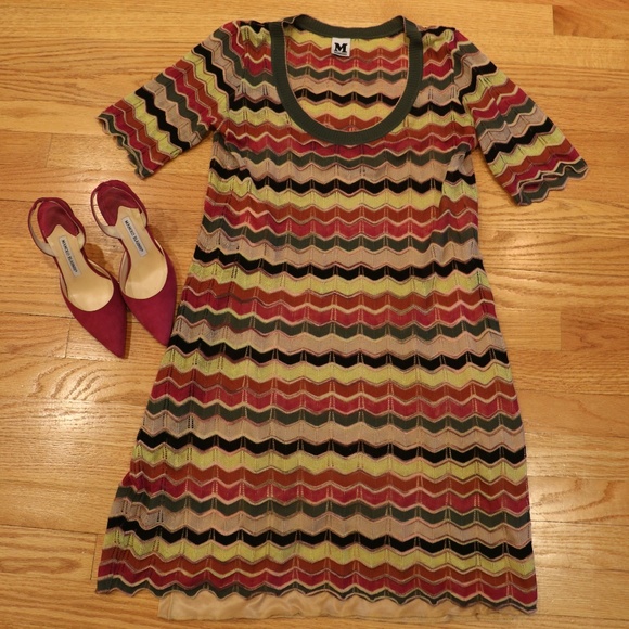 Classic Colorful Missoni Knit Dress - Picture 1 of 2